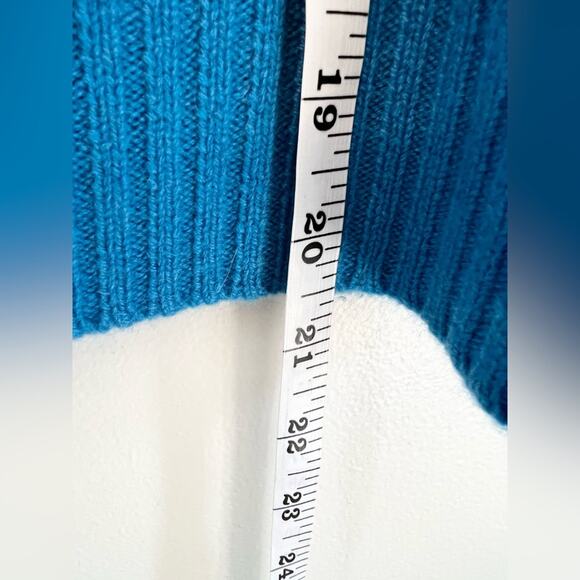 Vintage lord and Taylor 100% cashmere vest cable knit blue eclectic grandpa work - Picture 4 of 5